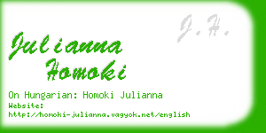 julianna homoki business card